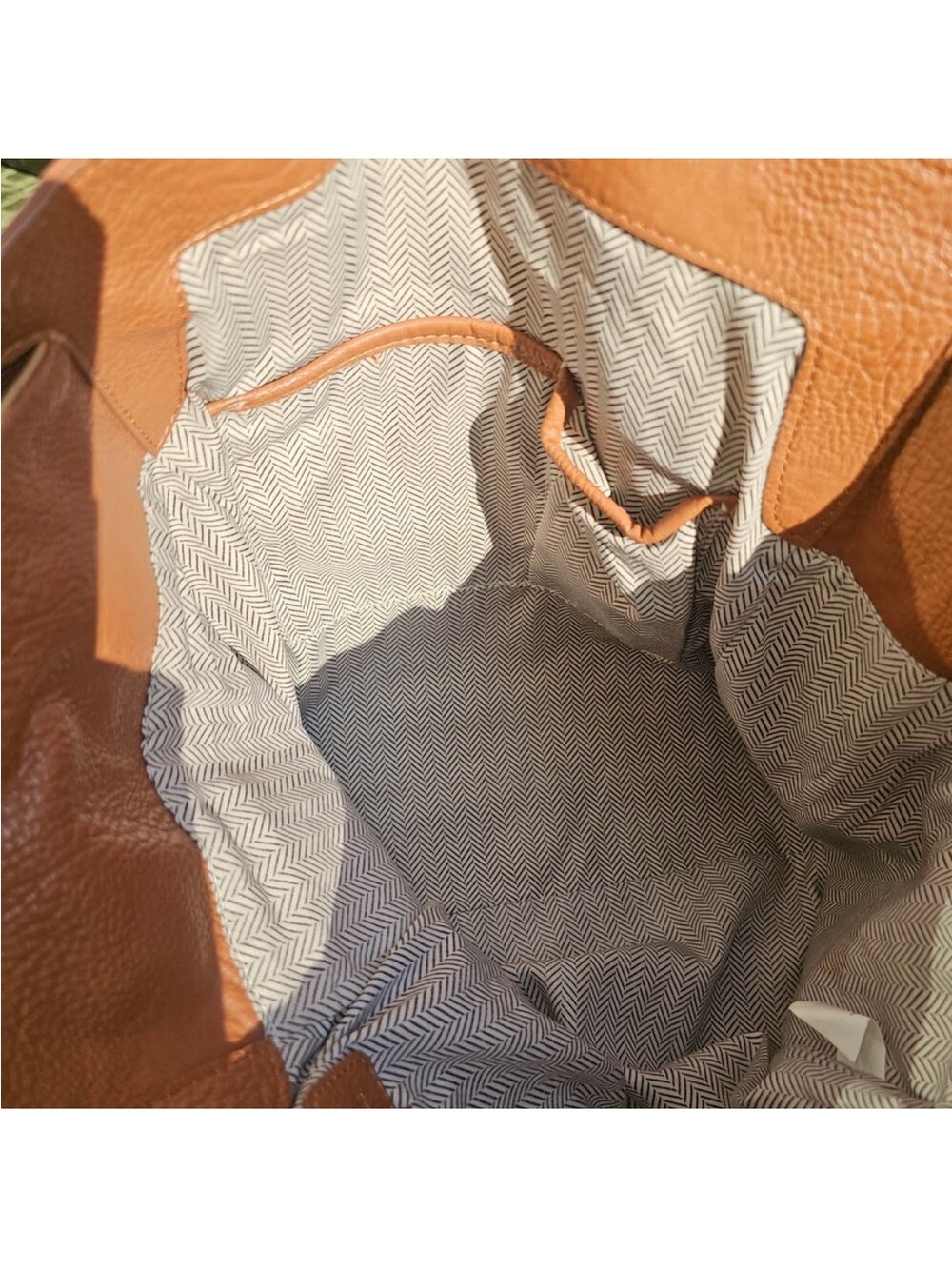 Steve Madden Tan and Cream Leather Satchel - Picture 5 of 10